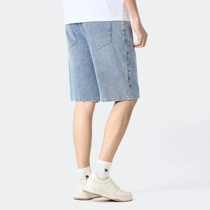 CAMEL Urban Function Series Denim Shorts Men Light Blue-4
