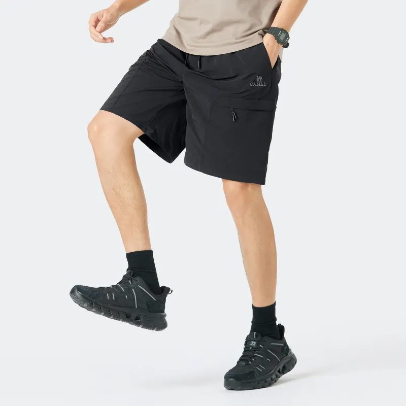 CAMEL Straight Fit Water Repellent Abrasion Resistant 5/8 Thin Loose Fit Cargo Shorts Unisex-2