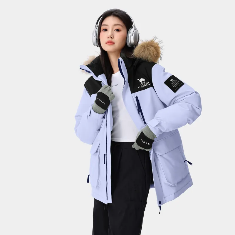 CAMEL Warm Fleece Series Down Jacket Unisex-13