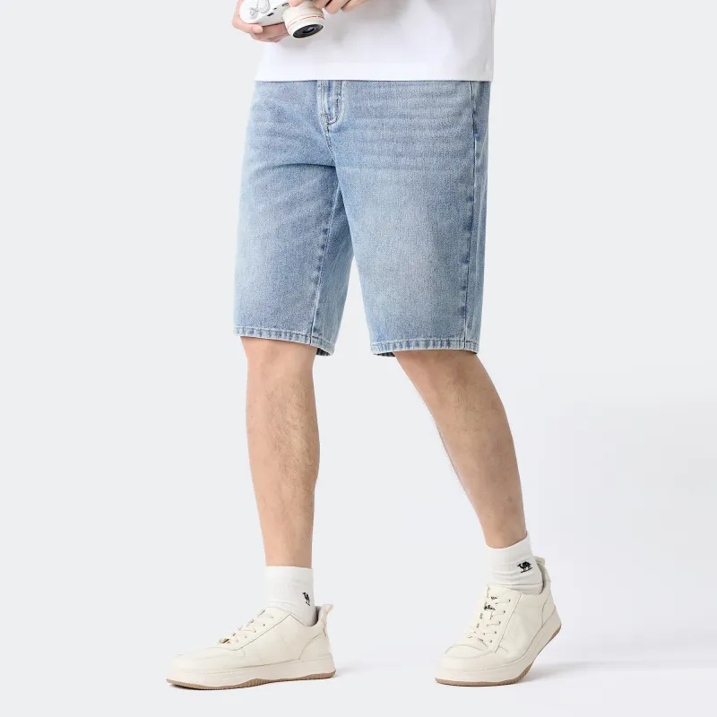 CAMEL Urban Function Series Denim Shorts Men Light Blue-2