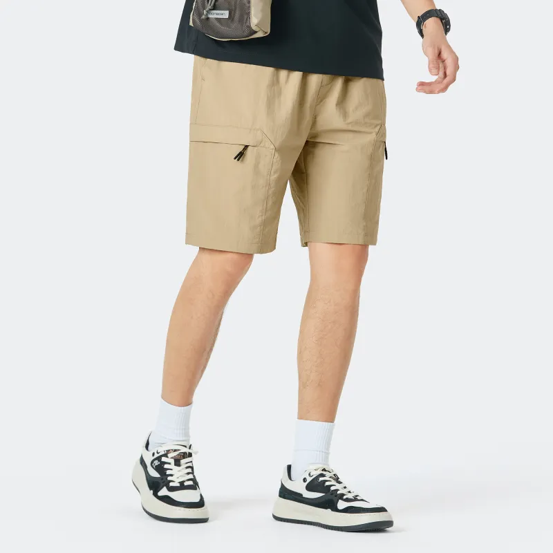 CAMEL Straight Fit Water Repellent Abrasion Resistant 5/8 Thin Loose Fit Cargo Shorts Unisex-24