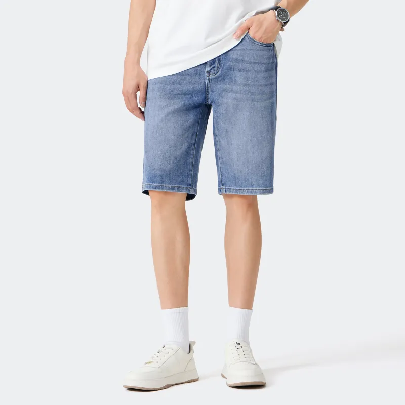 CAMEL Urban Function Series Denim Shorts Men Light Blue-2