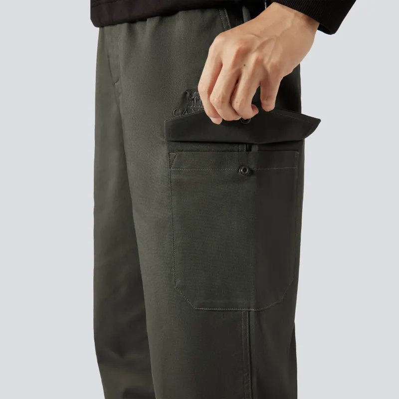 CAMEL Loose Fit Elastic Cuff 100% Cotton Yamamoto Basic Versatile Casual Outdoor Cargo Pants Men's-12
