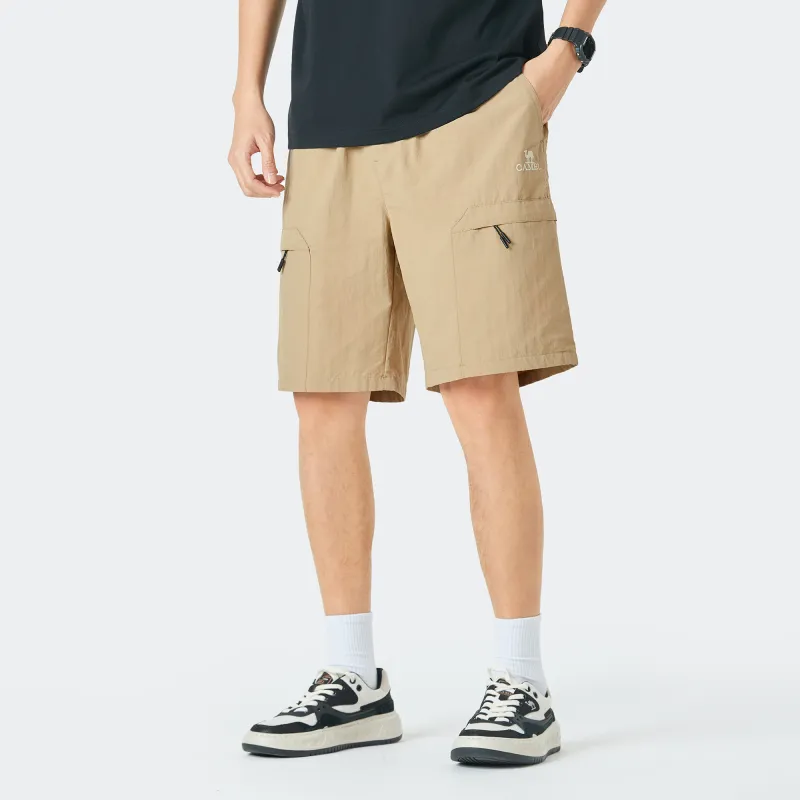 CAMEL Straight Fit Water Repellent Abrasion Resistant 5/8 Thin Loose Fit Cargo Shorts Unisex-27
