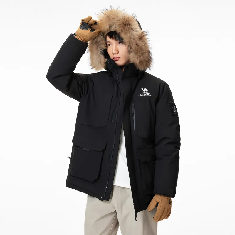 CAMEL Warm Fleece Series Down Jacket Unisex-22