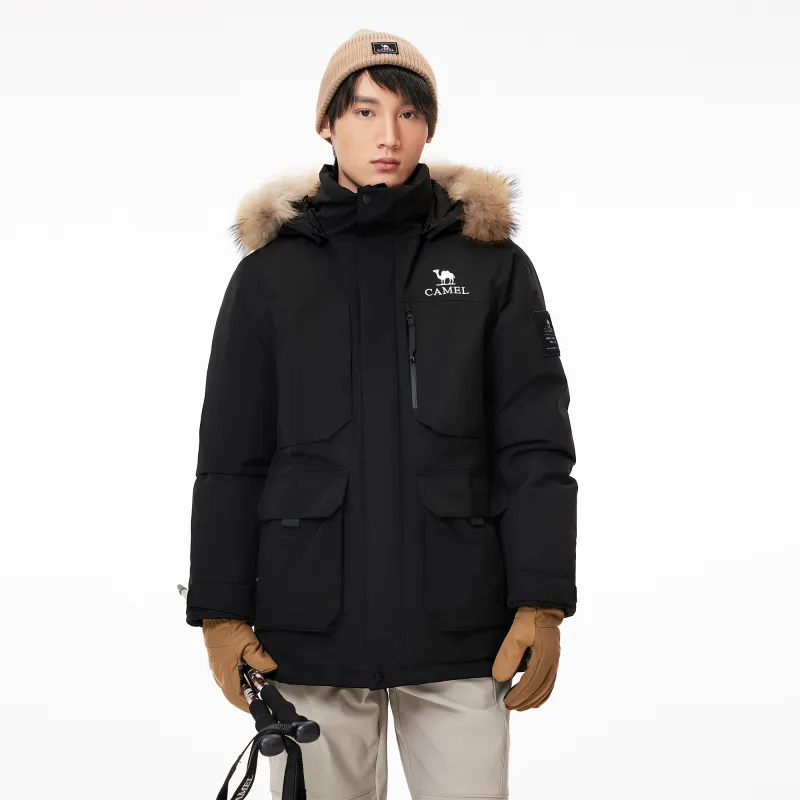 CAMEL Warm Fleece Series Down Jacket Unisex-19