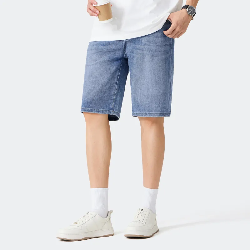 CAMEL Urban Function Series Denim Shorts Men Light Blue-7
