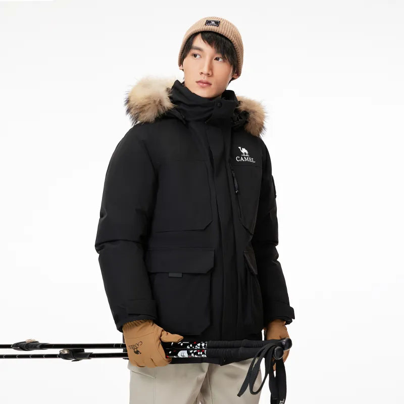 CAMEL Warm Fleece Series Down Jacket Unisex-20