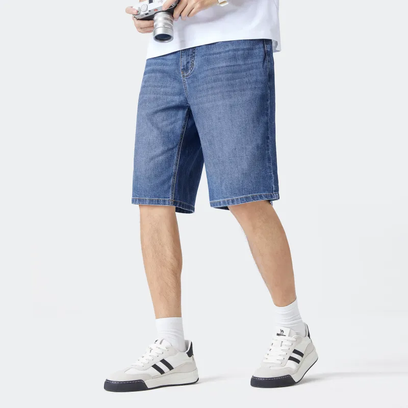 CAMEL Denim Shorts Men Dark Blue-2