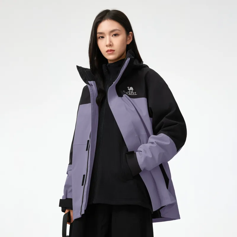 CAMEL 3 in 1 Fleece Liner Waterproof Windproof Breathable Abrasion Resistant Thermal Windbreaker Jacket Unisex-26