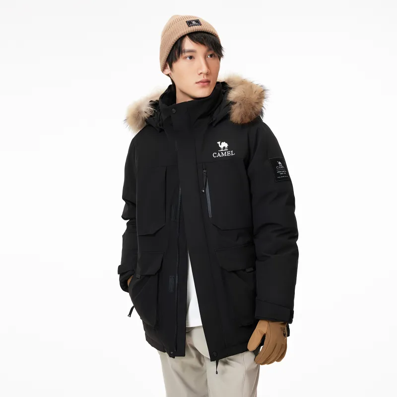 CAMEL Warm Fleece Series Down Jacket Unisex-21