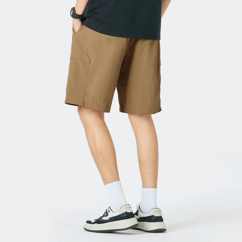 CAMEL Straight Fit Water Repellent Abrasion Resistant 5/8 Thin Loose Fit Cargo Shorts Unisex-11