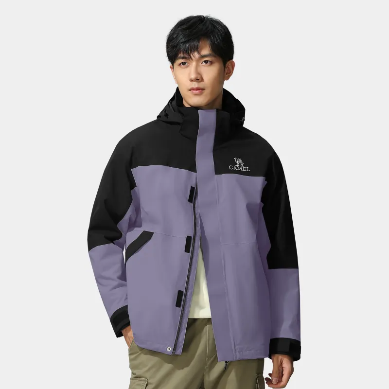 CAMEL 3 in 1 Fleece Liner Waterproof Windproof Breathable Abrasion Resistant Thermal Windbreaker Jacket Unisex-23
