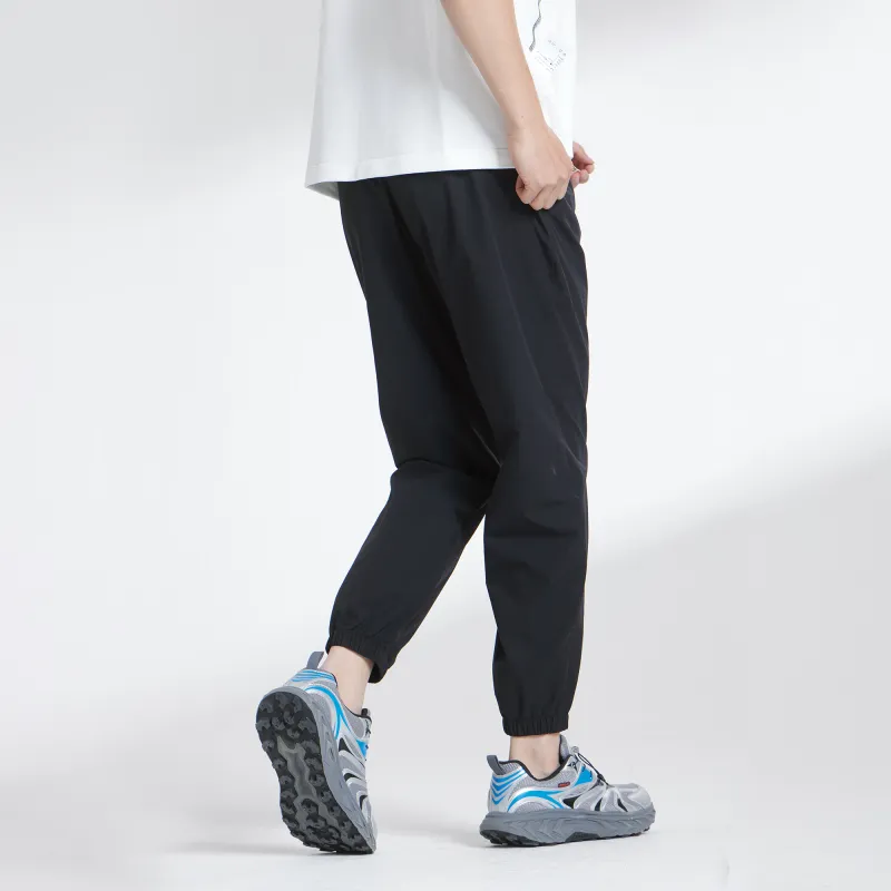 CAMEL Moisture Absorption Quick Dry Lightweight Stretch Breathable Elastic Cuff Casual Pants Men's Phantom Black-5