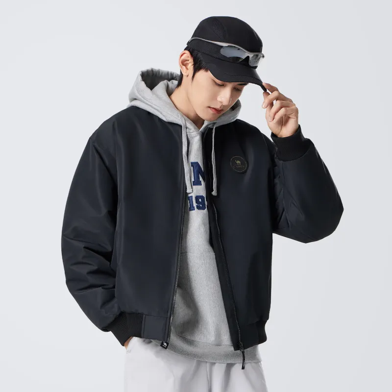 CAMEL Outdoor Commute Loose Fit Air Force Pilot Jacket Thermal Windproof Abrasion Resistant Coat Baseball Jacket Unisex-4