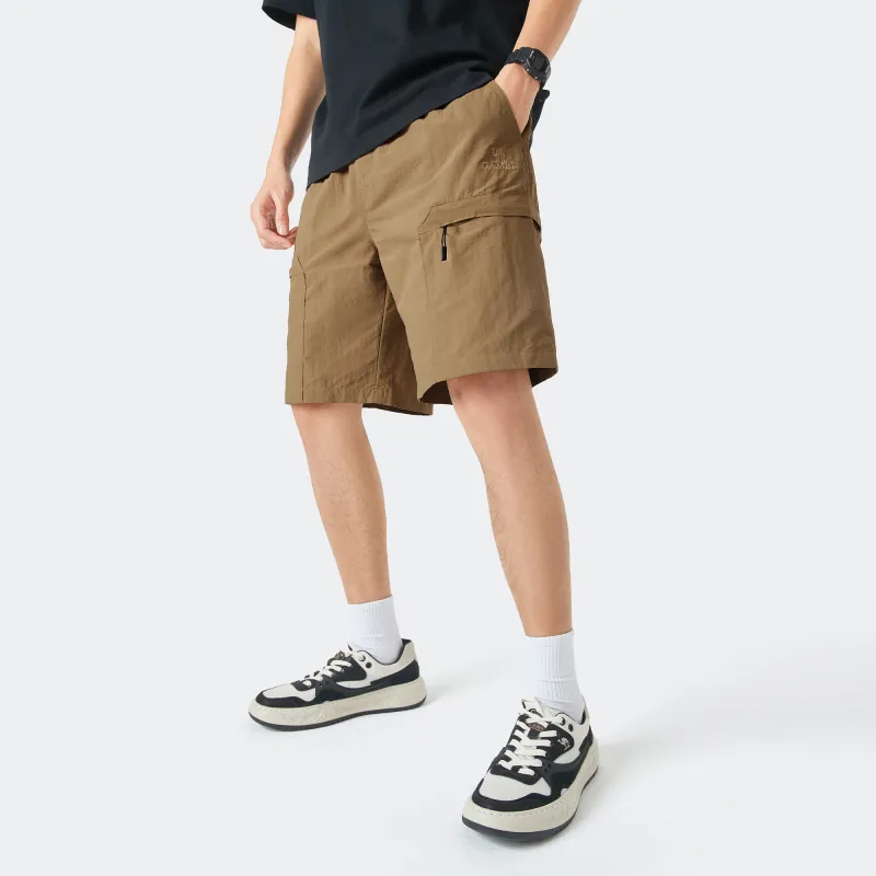 CAMEL Straight Fit Water Repellent Abrasion Resistant 5/8 Thin Loose Fit Cargo Shorts Unisex-9