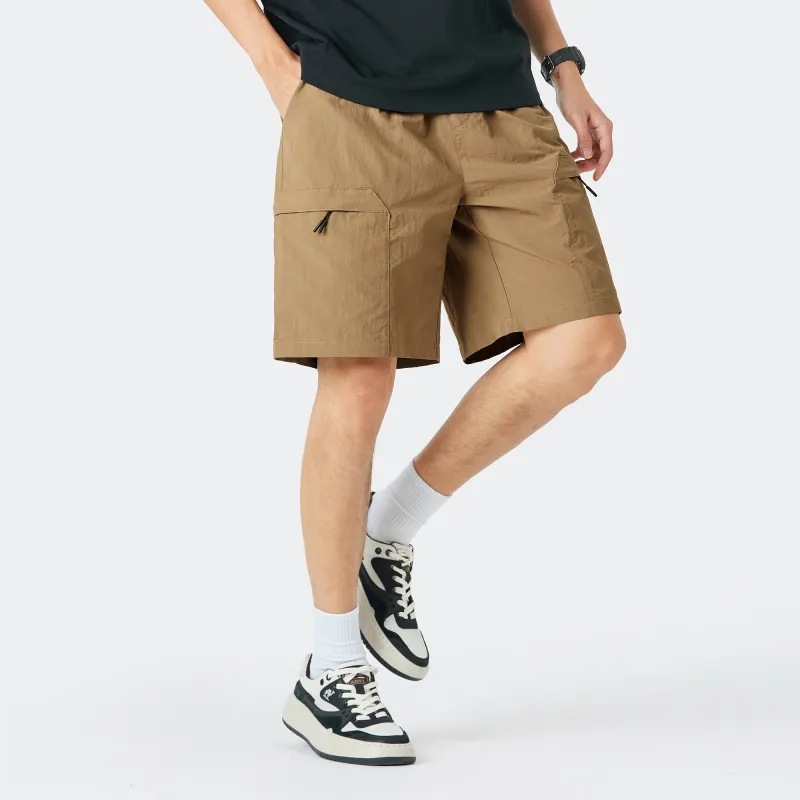 CAMEL Straight Fit Water Repellent Abrasion Resistant 5/8 Thin Loose Fit Cargo Shorts Unisex-12