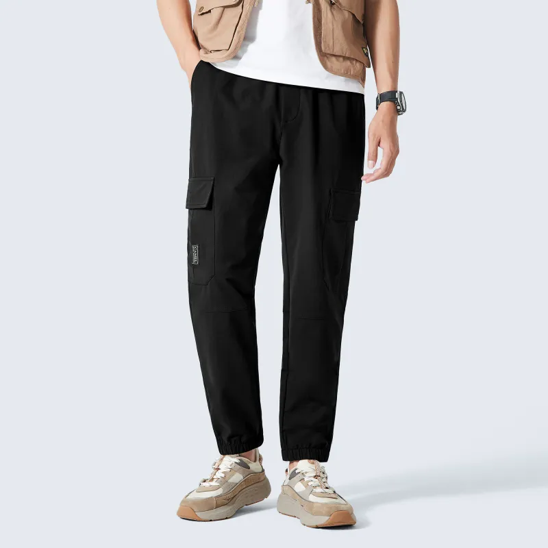 CAMEL Cargo Pants Men Black-2