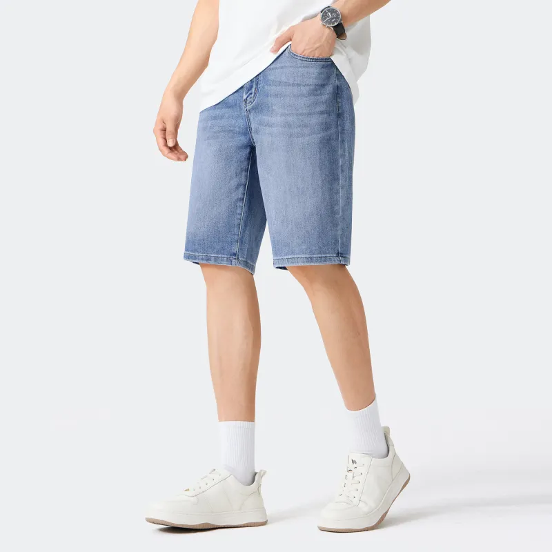 CAMEL Urban Function Series Denim Shorts Men Light Blue-3