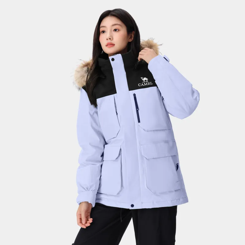 CAMEL Warm Fleece Series Down Jacket Unisex-12