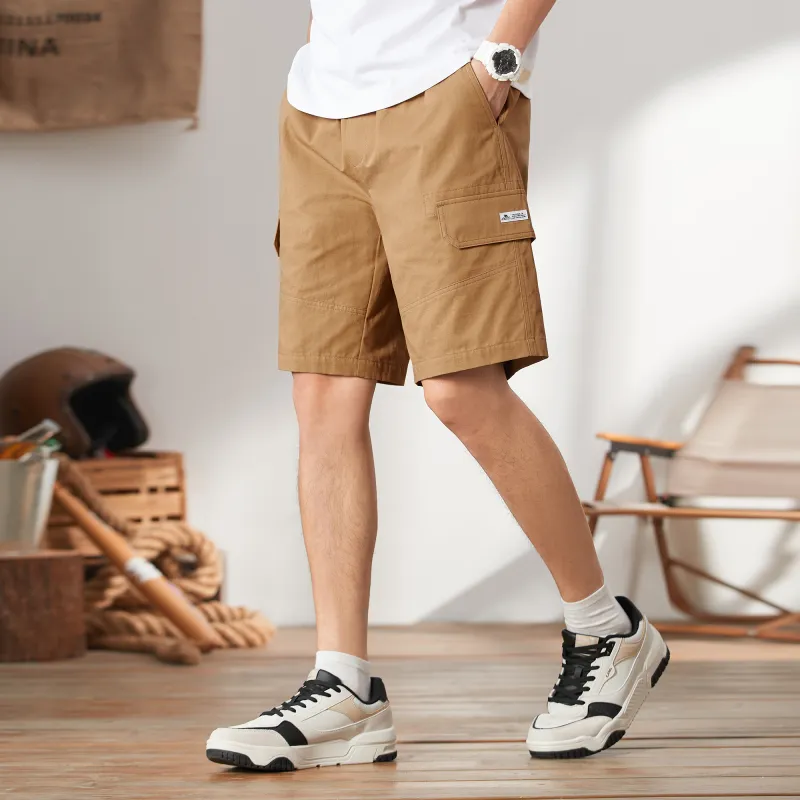 CAMEL Cargo Shorts Men-8