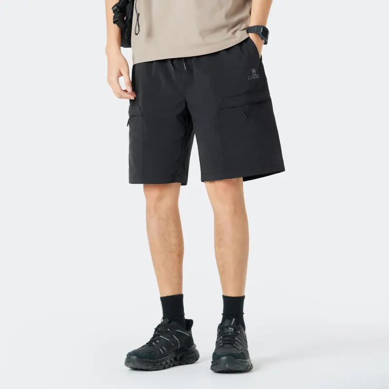 CAMEL Straight Fit Water Repellent Abrasion Resistant 5/8 Thin Loose Fit Cargo Shorts Unisex-3