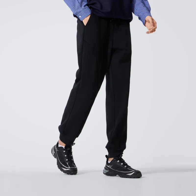 CAMEL Solid Cotton Feeling Fleece Lined Warm Loose Fit Stretch Elastic Cuff Long 'Bone Breaking' Sweatpants Men's-6