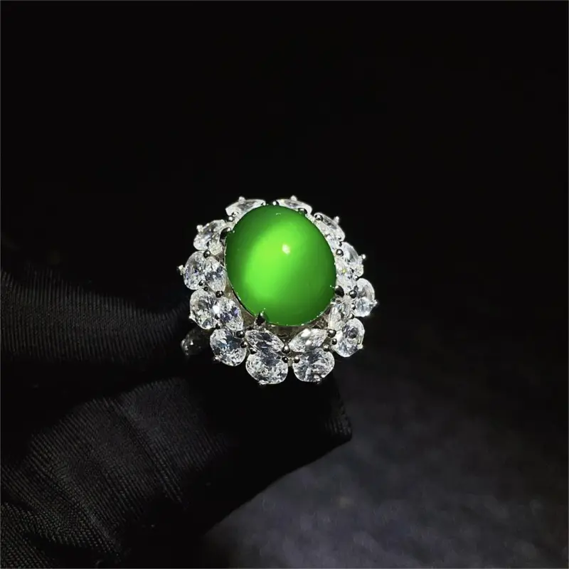 Atsuyama Chalcedony Jade Rings Women's-2