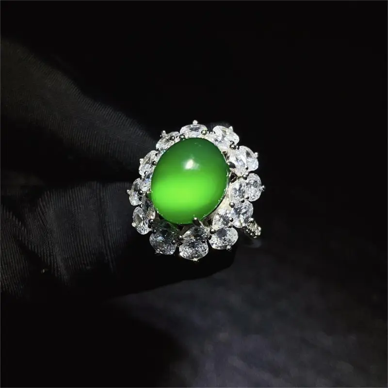 Atsuyama Chalcedony Jade Rings Women's-3
