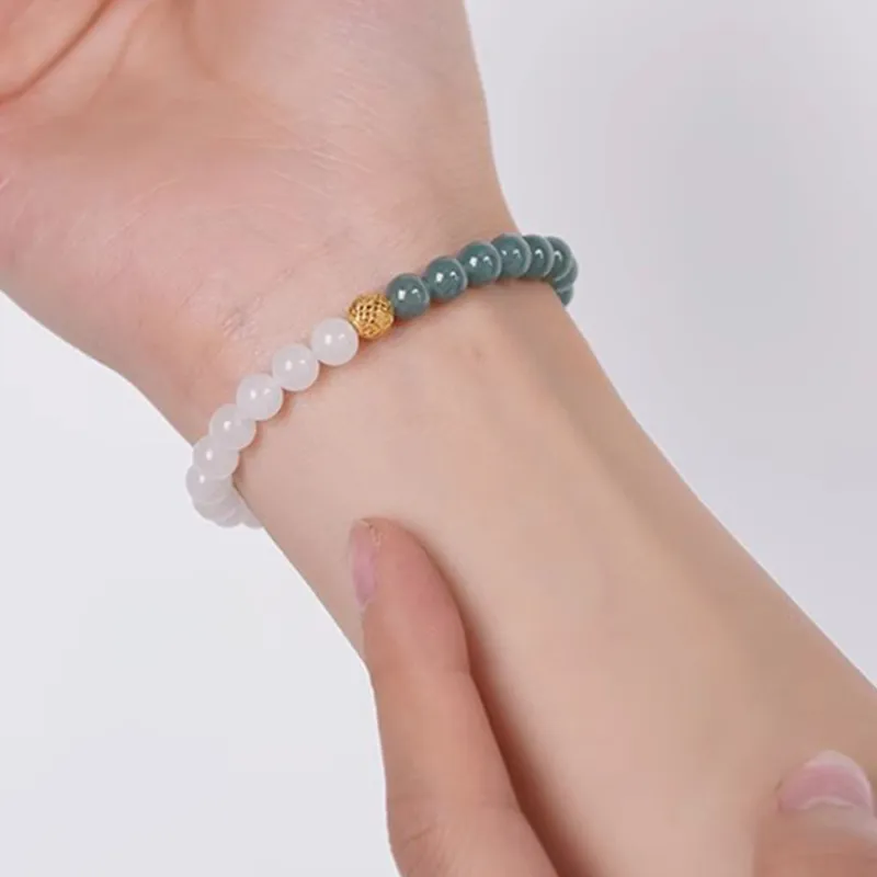 Atsuyama Bean Type Jadeite Bracelets Unisex-2