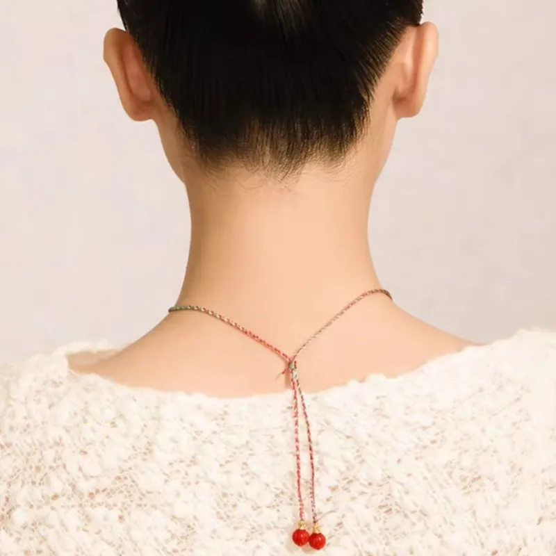 Atsuyama Southern Red Agate Necklaces Unisex-4