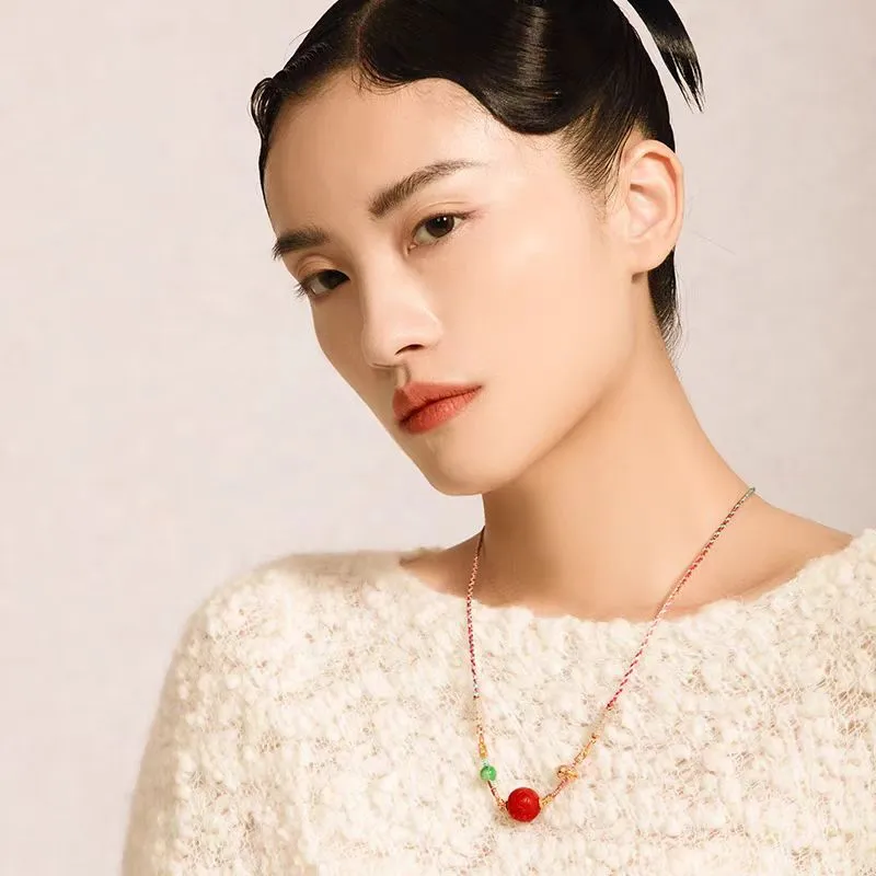 Atsuyama Southern Red Agate Necklaces Unisex-3