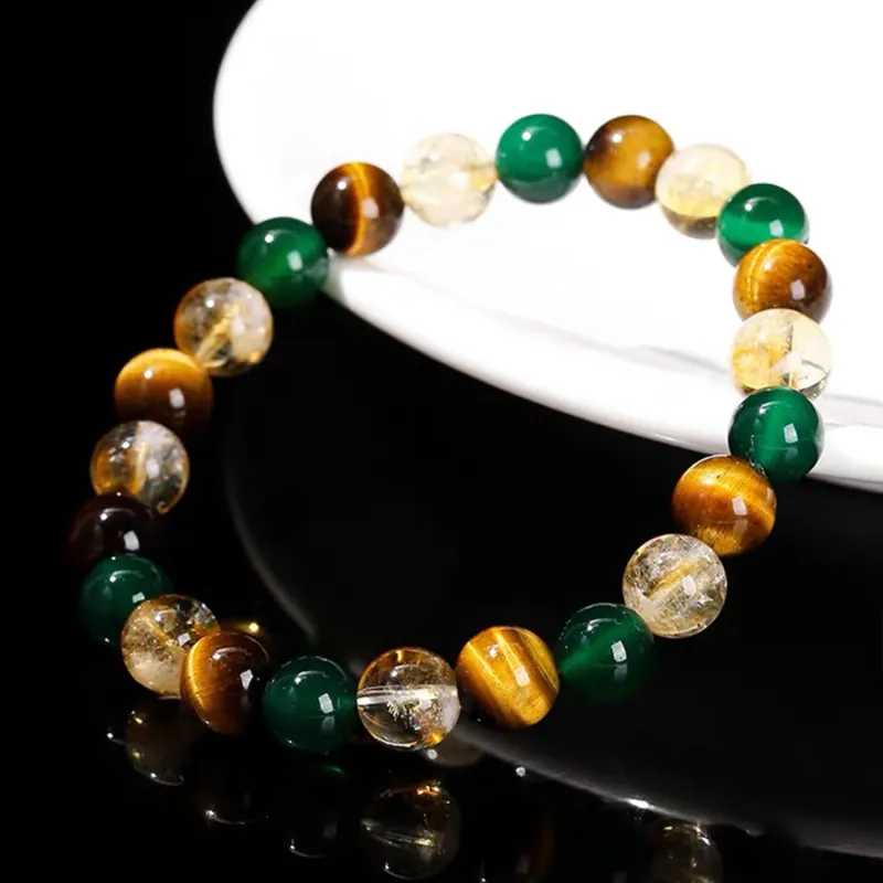 Atsuyama Tiger's Eye Stone Bracelets Unisex-2