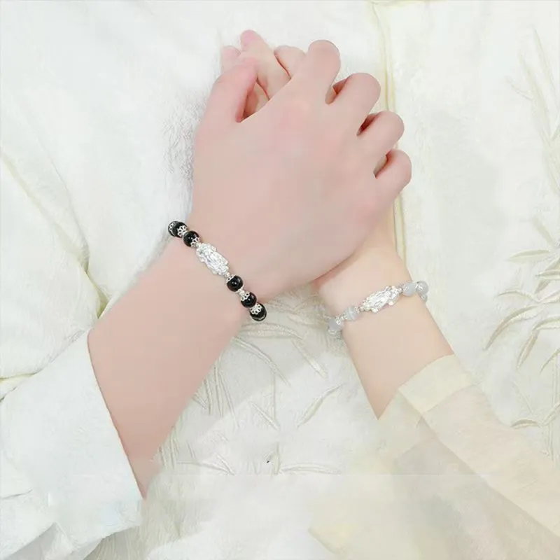 Atsuyama Natural Agate Jade Bracelets Unisex-5