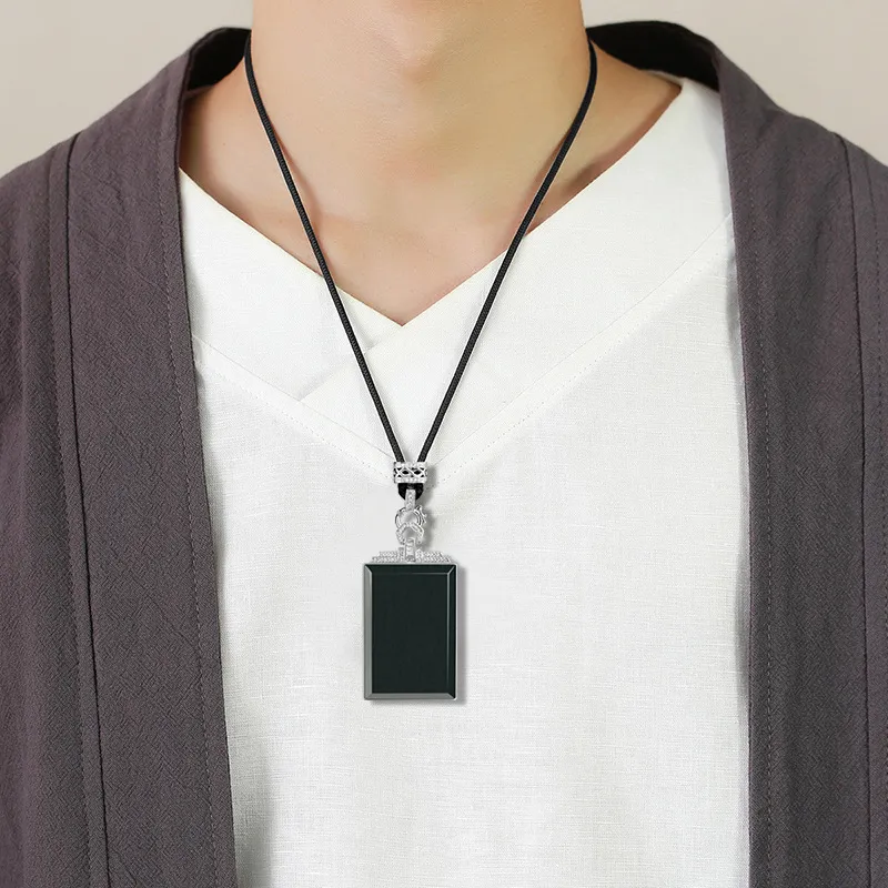 Atsuyama Hetian Jade Pendants Unisex Green Jade-2
