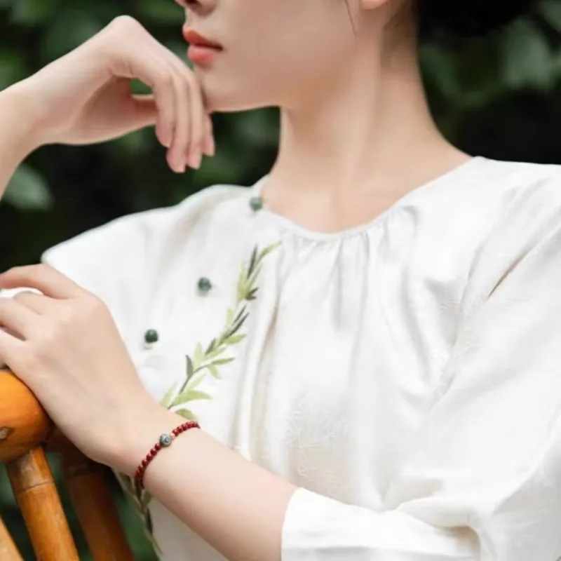 Atsuyama Reconstructed Cinnabar Bracelets Unisex-1