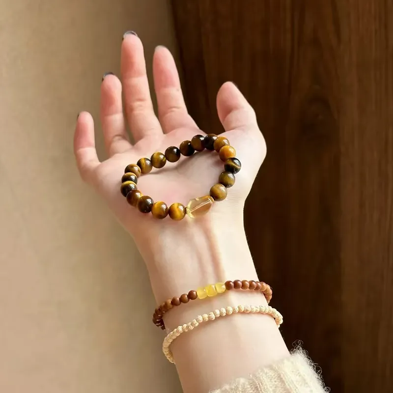 Atsuyama Tiger's Eye Stone Bracelets Unisex-3