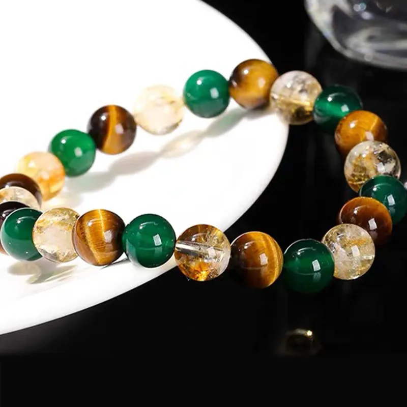 Atsuyama Tiger's Eye Stone Bracelets Unisex-4