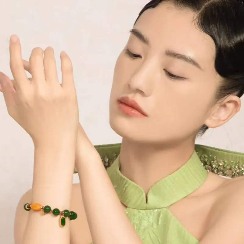 Atsuyama Hetian Jade Bracelets Jasper Unisex-1