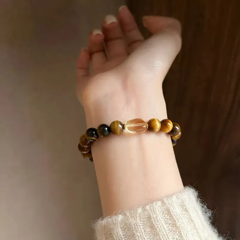 Atsuyama Tiger's Eye Stone Bracelets Unisex-2