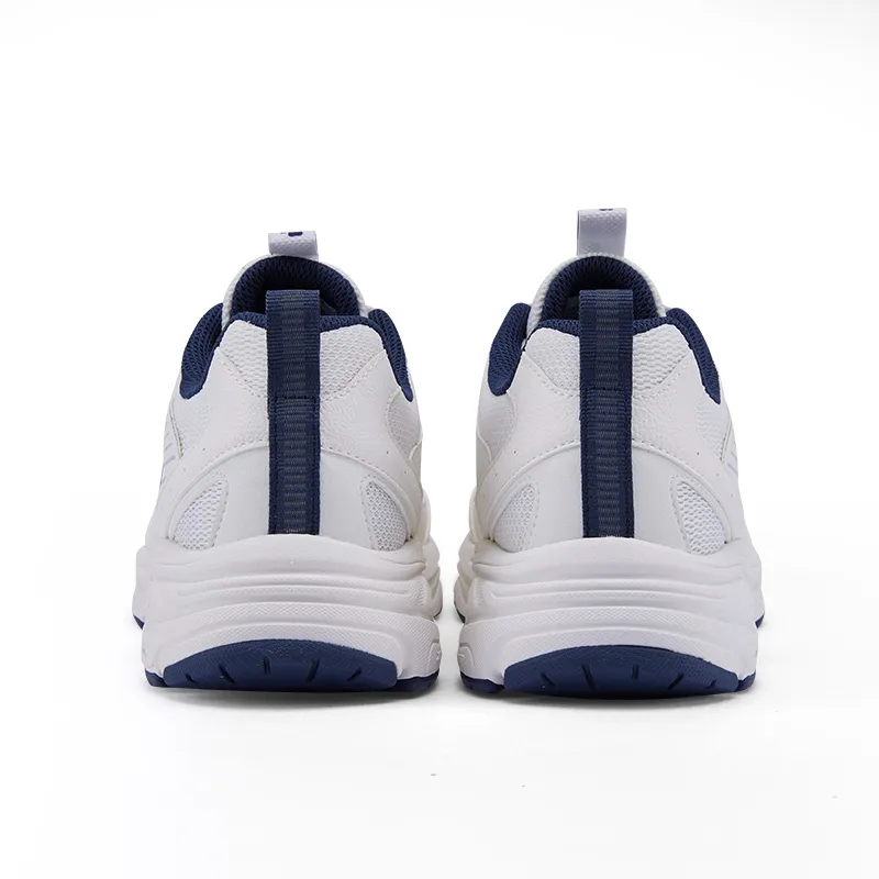XTEP Shock Absorbing, Non Slip, Wear Resistant, Breathable And Lightweight Low Top Casual Shoes Men's White Blue-3
