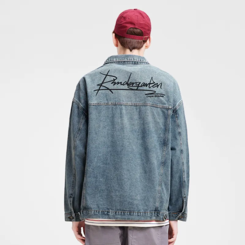 Crayon Shinchan Denim Jacket Unisex-6