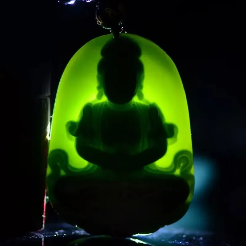 Jing Ruyu Hetian Jade Necklaces Green Jade Unisex-4