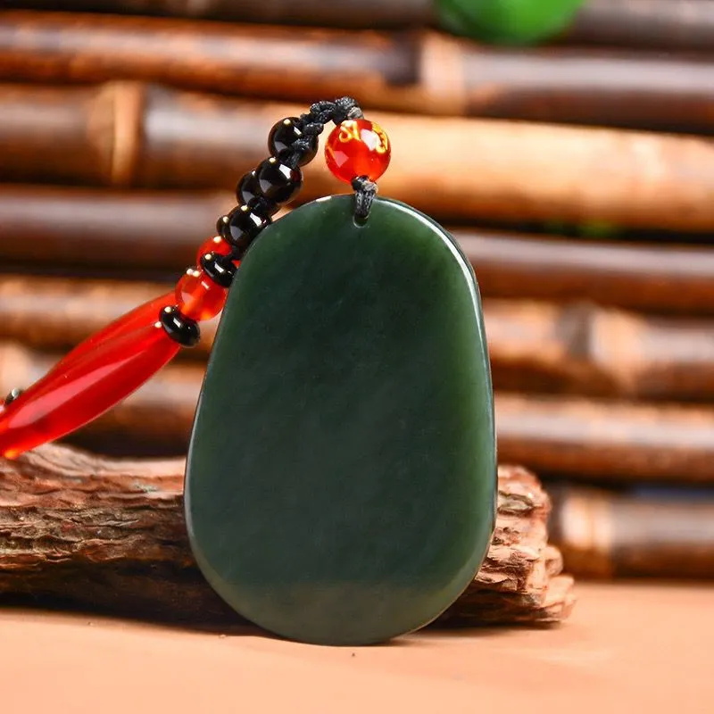 Jing Ruyu Necklaces Green Jade Unisex-4