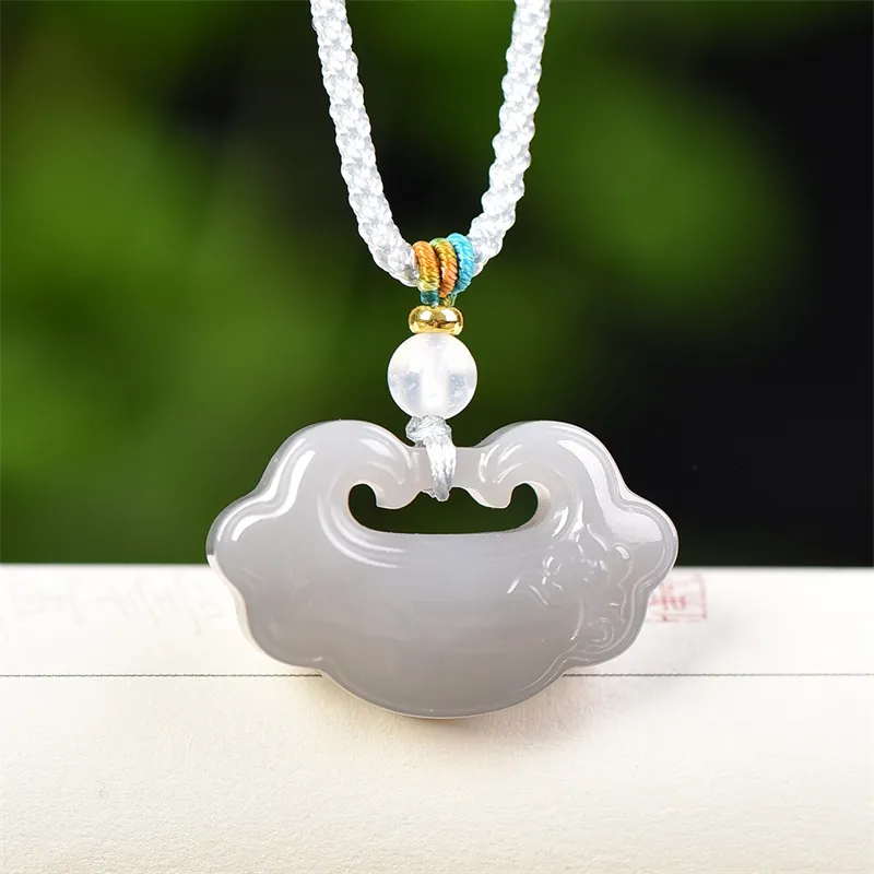 Jing Ruyu Hetian Jade Necklaces Smoky Purple Unisex-2