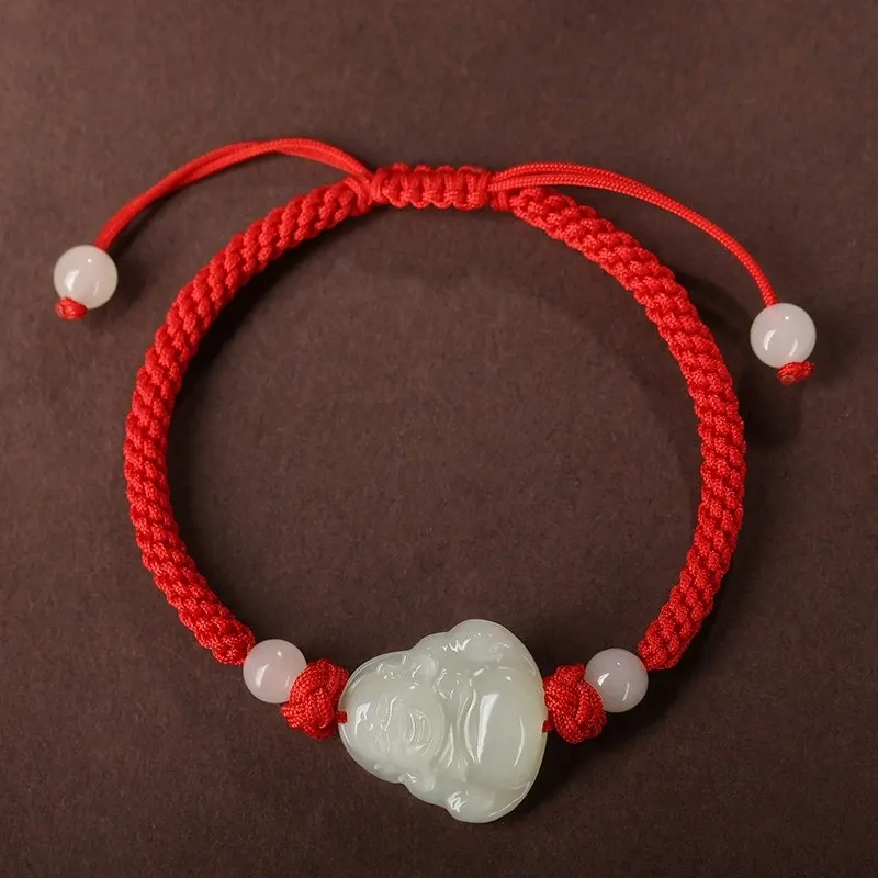 Jing Ruyu Bracelets White Jade Unisex-3