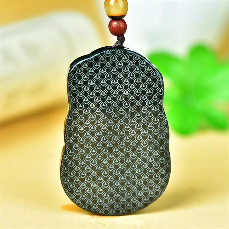 Jing Ruyu Hetian Jade Necklaces Green Jade Unisex-6