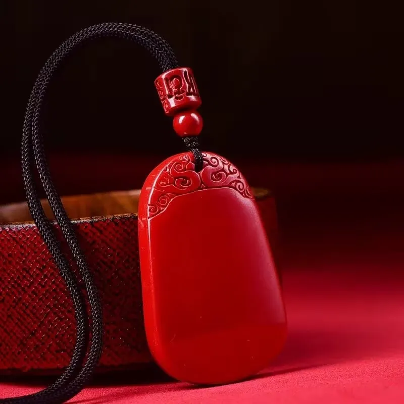Jing Ruyu Cinnabar Jade Necklaces Unisex-3
