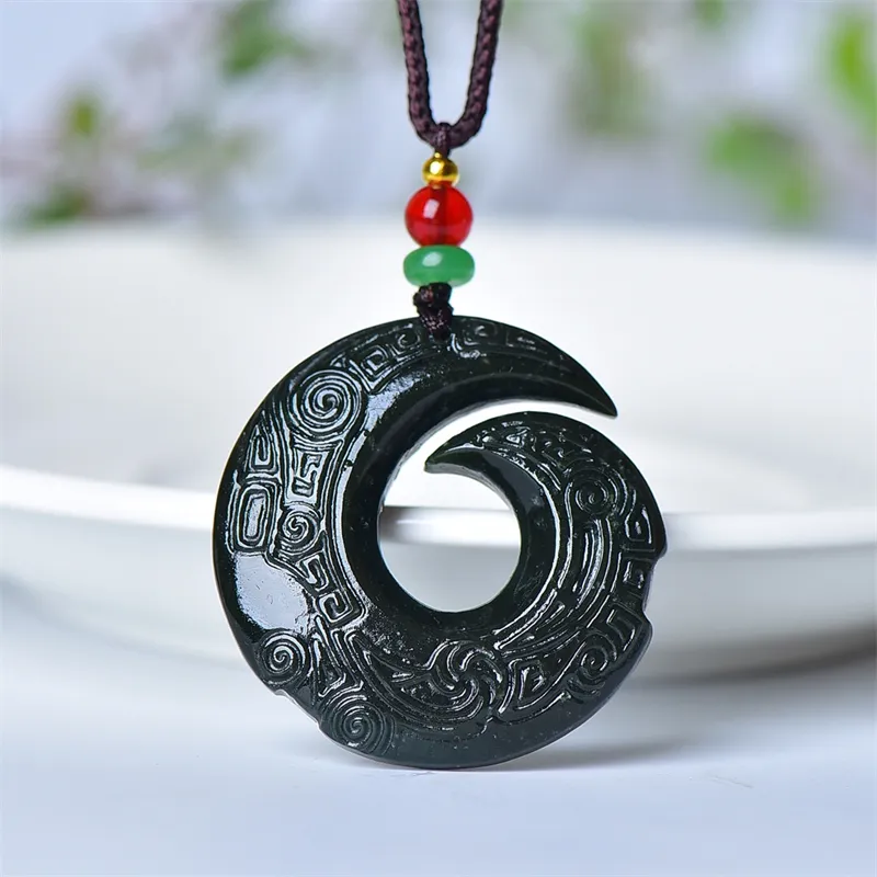 Jing Ruyu Hetian Jade Necklaces Green Jade Unisex-2