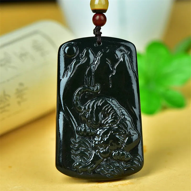 Jing Ruyu Hetian Jade Necklaces Green Jade Unisex-2